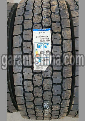 Falken BI-856 (приводная) 315/70 R22.5 154/150L 18PR - Фото протектора с этикеткой